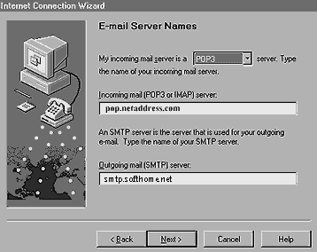 Internet connection wizard