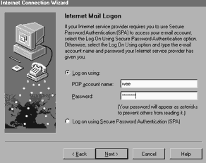 Internet Connection Wizard